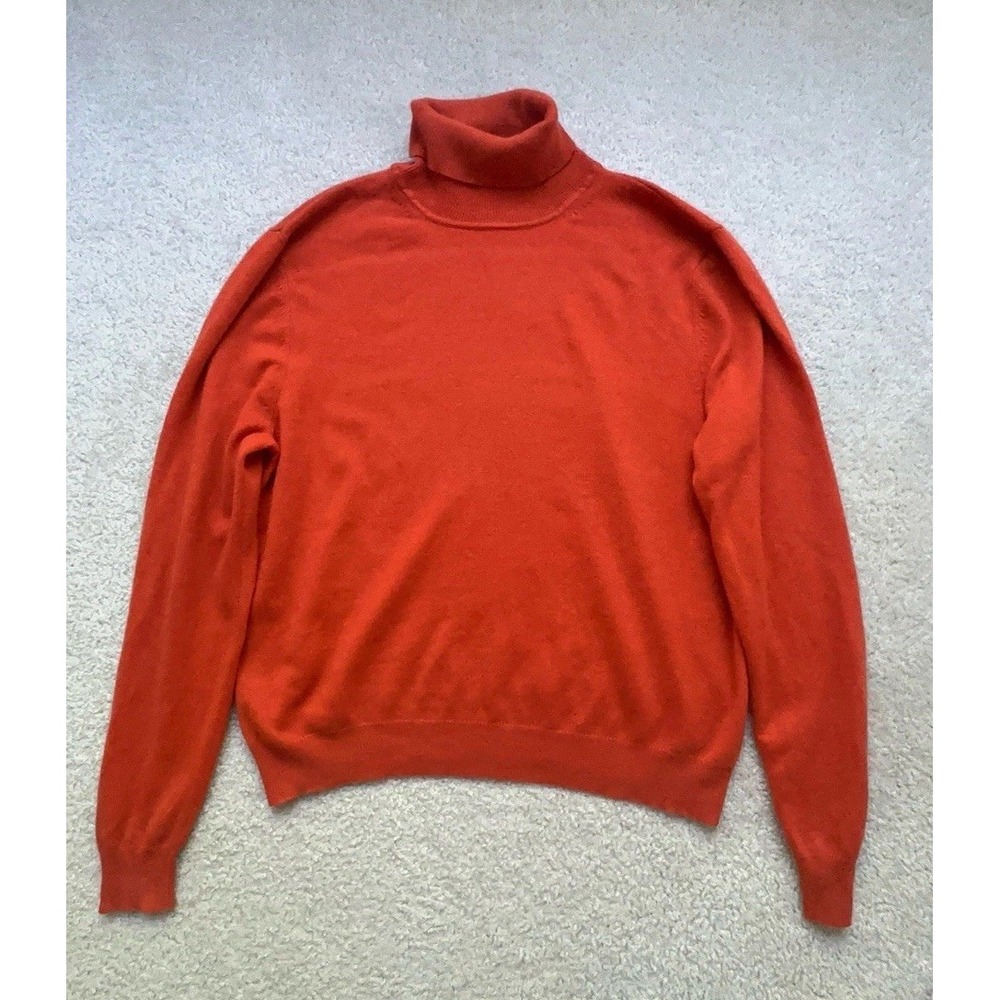 Country Shop Vintage 100% Cashmere Sweater Turtleneck Women Size XL 44"